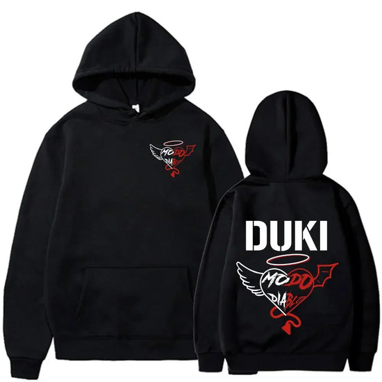 Sudaderas con capucha de rapero Duki Modo Dlablo Band Merch para hombre y mujer, ropa de moda de Hip Hopsudaderas de gran tamaño